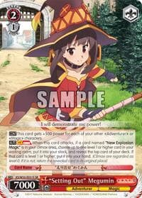 "Setting Out" Megumin (SR) - KonoSuba 2 - Weiss Schwarz card