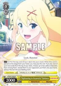 "Sightseeing in Arcanretia" Darkness - KonoSuba 2 - Weiss Schwarz card