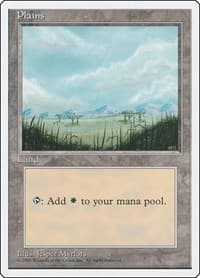 Plains (B) - Fourth Edition - Magic: The Gathering card