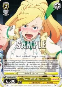 "Iron Will" Darkness - KonoSuba 2 - Weiss Schwarz card