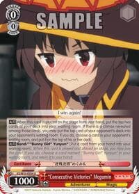 "Consecutive Victories" Megumin - KonoSuba 2 - Weiss Schwarz card