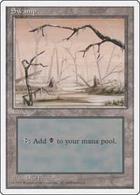 Swamp (B) - Fourth Edition - Magic: The Gathering card