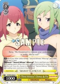 "Third Witness" Clemea & Fio - KonoSuba 2 - Weiss Schwarz card