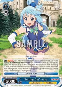 "Setting Out" Aqua (SR) - KonoSuba 2 - Weiss Schwarz card