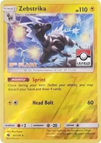 Zebstrika - 82/214 (League Challenge) [3rd Place] - League & Championship Cards - Pokemon card