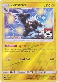 Zebstrika - 82/214 (League Challenge) [4th Place] - League & Championship Cards - Pokemon card