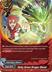 Deity Green Dragon Shield - S-SS02: 3 Garga Decks! Impact! Triple Punisher - Future Card BuddyFight card