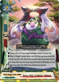 Knives Ninja Technique, Ninbird - S-SS02: 3 Garga Decks! Impact! Triple Punisher - Future Card BuddyFight card