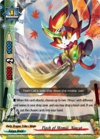 Flash of Momiji, Nincat - S-SS02: 3 Garga Decks! Impact! Triple Punisher - Future Card BuddyFight card