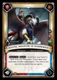 Aventis, Magister of Hammerhal (Unclaimed) - Wave 2 - Onslaught - Warhammer Age of Sigmar Champions TCG card