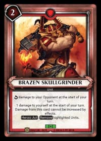 Brazen Skullgrinder (Unclaimed) - Wave 2 - Onslaught - Warhammer Age of Sigmar Champions TCG card