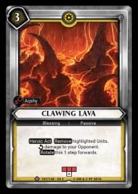 Clawing Lava (Unclaimed) - Wave 2 - Onslaught - Warhammer Age of Sigmar Champions TCG card