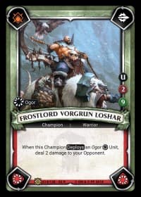Frostlord Vorgrun Loshar (Claimed) - Wave 2 - Onslaught - Warhammer Age of Sigmar Champions TCG card