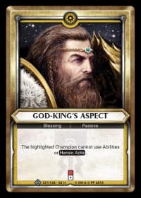 God-King's Aspect (Claimed) - Wave 2 - Onslaught - Warhammer Age of Sigmar Champions TCG card