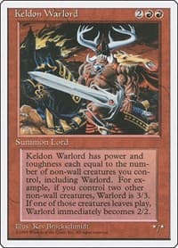 Keldon Warlord - Fourth Edition - Magic: The Gathering card