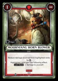 Mournfang Horn Blower (Claimed) - Wave 2 - Onslaught - Warhammer Age of Sigmar Champions TCG card