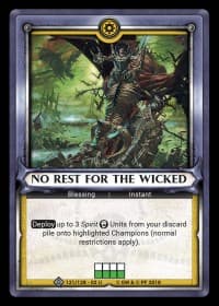 No Rest for the Wicked (Claimed) - Wave 2 - Onslaught - Warhammer Age of Sigmar Champions TCG card