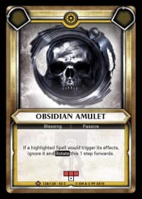 Obsidian Amulet (Claimed) - Wave 2 - Onslaught - Warhammer Age of Sigmar Champions TCG card
