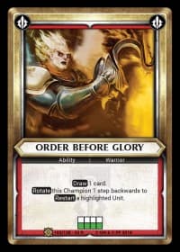 Order Before Glory (Unclaimed) - Wave 2 - Onslaught - Warhammer Age of Sigmar Champions TCG card