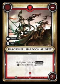 Razorshell Harpoon Allopex (Unclaimed) - Wave 2 - Onslaught - Warhammer Age of Sigmar Champions TCG card