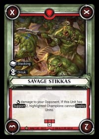 Savage Stikkas (Claimed) - Wave 2 - Onslaught - Warhammer Age of Sigmar Champions TCG card