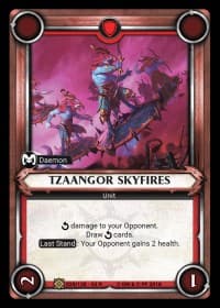 Tzaangor Skyfires (Claimed) - Wave 2 - Onslaught - Warhammer Age of Sigmar Champions TCG card