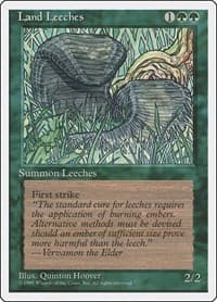 Land Leeches - Fourth Edition - Magic: The Gathering card