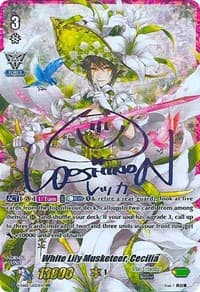 White Lily Musketeer, Cecilia (URR) (Rainbow Signature) - V-EB03: ULTRARARE MIRACLE COLLECTION - Cardfight Vanguard card