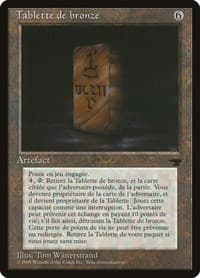 Bronze Tablet (French) - "Tablette de bronze" - Renaissance - Magic: The Gathering card
