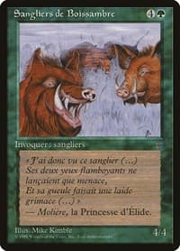Durkwood Boars (French) - "Sangliers de Boissambre" - Renaissance - Magic: The Gathering card