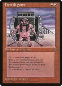 Giant Strength (French) - "Force de geant" - Renaissance - Magic: The Gathering card