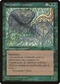 Land Leeches (French) - "Sangsues terrestres" - Renaissance - Magic: The Gathering card
