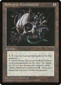 Black Mana Battery (German) - "Schwarze Manabatterie" - Renaissance - Magic: The Gathering card