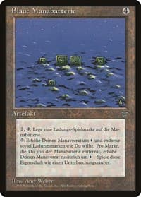 Blue Mana Battery (German) - "Blaue Manabatterie" - Renaissance - Magic: The Gathering card