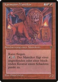 Crimson Manticore (German) - "Karmesin-Mantikor" - Renaissance - Magic: The Gathering card