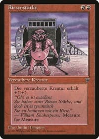 Giant Strength (German) - "Riesenstarke" - Renaissance - Magic: The Gathering card