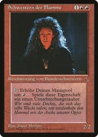 Sisters of the Flame (German) - "Schwestern der Flamme" - Renaissance - Magic: The Gathering card