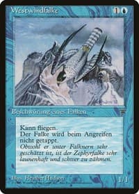 Zephyr Falcon (German) - "Westwindfalke" - Renaissance - Magic: The Gathering card
