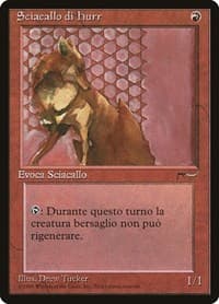 Hurr Jackal (Italian) - "Sciacallo di hurr" - Renaissance - Magic: The Gathering card