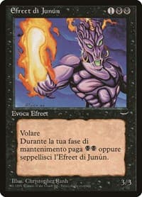 Junun Efreet (Italian) - "Efreet di Junun" - Renaissance - Magic: The Gathering card