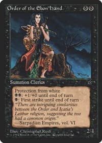 Order of the Ebon Hand (Rush) - Fallen Empires - Magic: The Gathering card