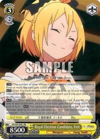 Royal Election Candidate, Felt - Re:ZERO - Weiss Schwarz card