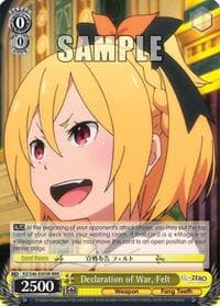 Declaration of War, Felt (RRR) - Re:ZERO - Weiss Schwarz card