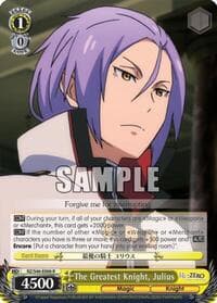 The Greatest Knight, Julius - Re:ZERO - Weiss Schwarz card