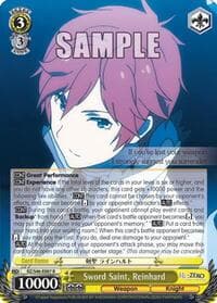 Sword Saint, Reinhard - Re:ZERO - Weiss Schwarz card