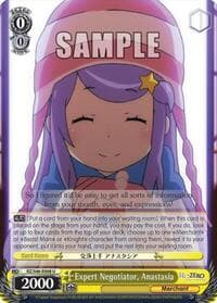 Expert Negotiator, Anastasia - Re:ZERO - Weiss Schwarz card