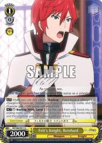 Felt's Knight, Reinhard - Re:ZERO - Weiss Schwarz card