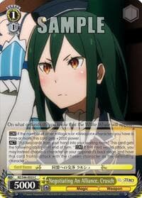 Negotiating An Alliance, Crusch - Re:ZERO - Weiss Schwarz card