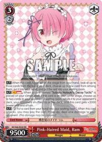 Pink-Haired Maid, Ram - Re:ZERO - Weiss Schwarz card