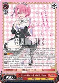 Pink-Haired Maid, Ram (SP) - Re:ZERO - Weiss Schwarz card